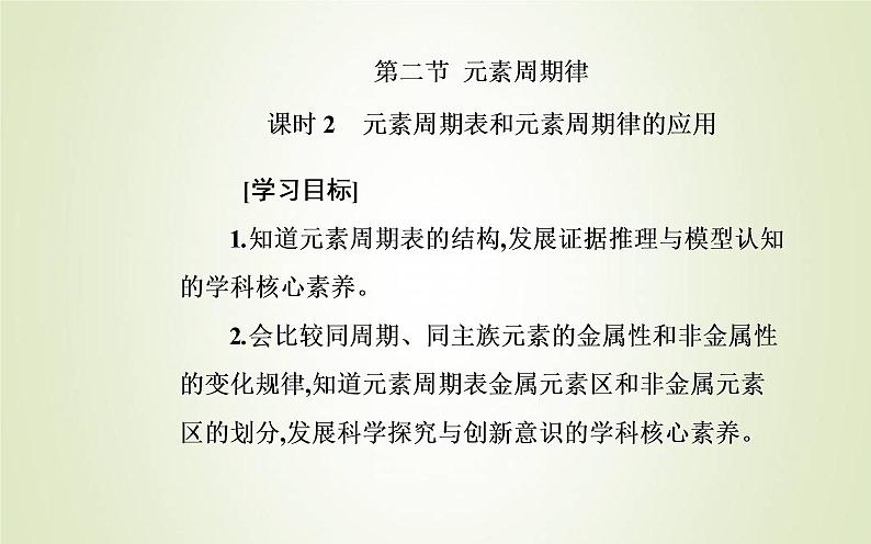 新人教版高中化学必修第一册第四章物质结构元素周期律第二节课时2元素周期表和元素周期律的应用课件第2页