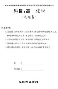 2021湖南省普通高中学业水平考试合格性考试模拟试题（高一）化学试题PDF版含答案