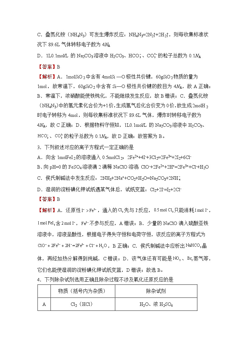 (新高考)2022届高考考前冲刺卷(二)—化学试题及答案02