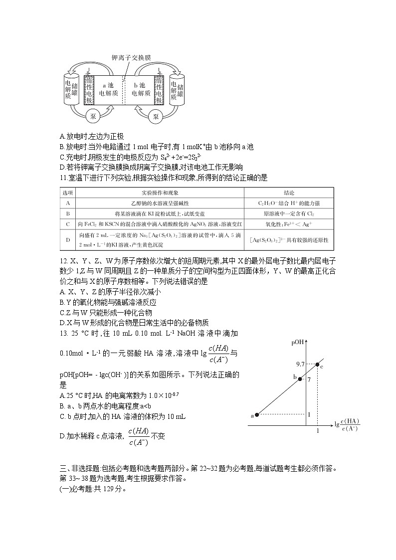 2021榆林高三下学期高考模拟第三次测试(三模)理综化学试题含答案第2页