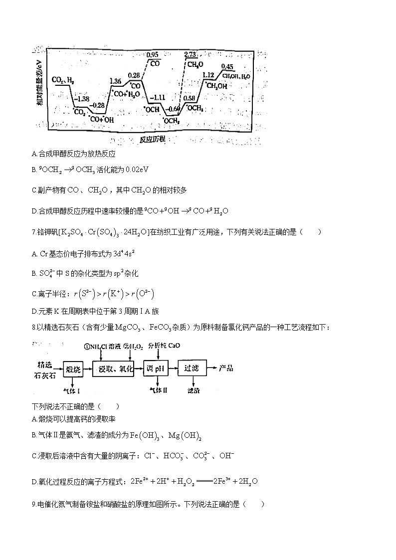 2021连云港高二下学期期末化学试卷含答案第3页