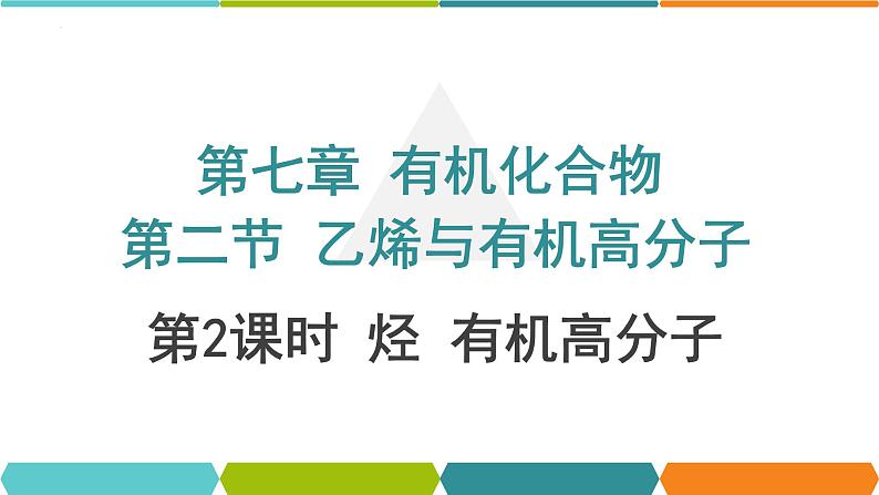7.2.2 第2课时烃有机高分子材料 课件 2021-2022学年高一下学期化学人教版(2019)必修第二册第1页