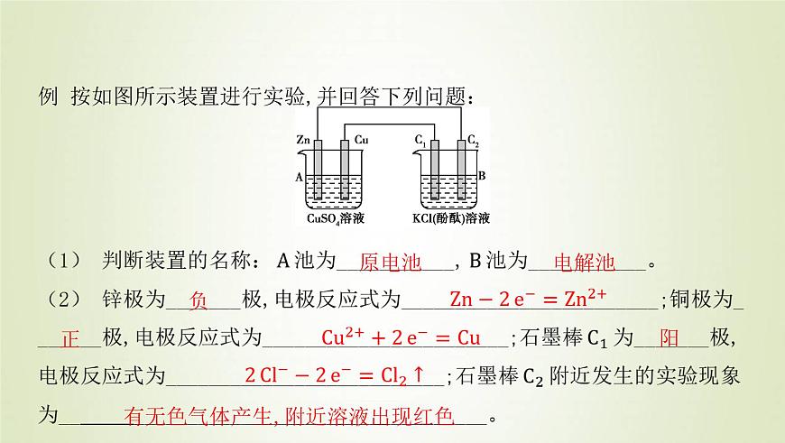 魯科版高中化學選擇性必修第一冊第1章化學反應與能量轉化微專題1原電池電解池的比較與判定課件第6頁