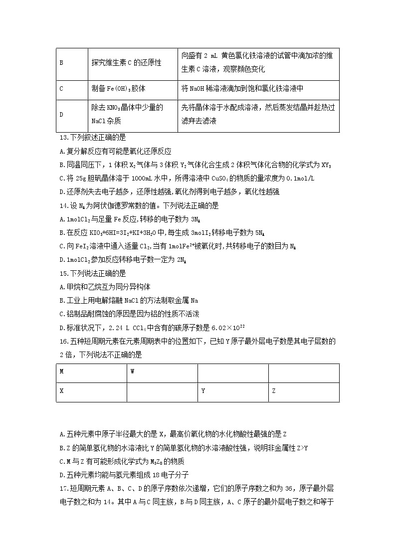 新高三化学暑假特训卷含答案103