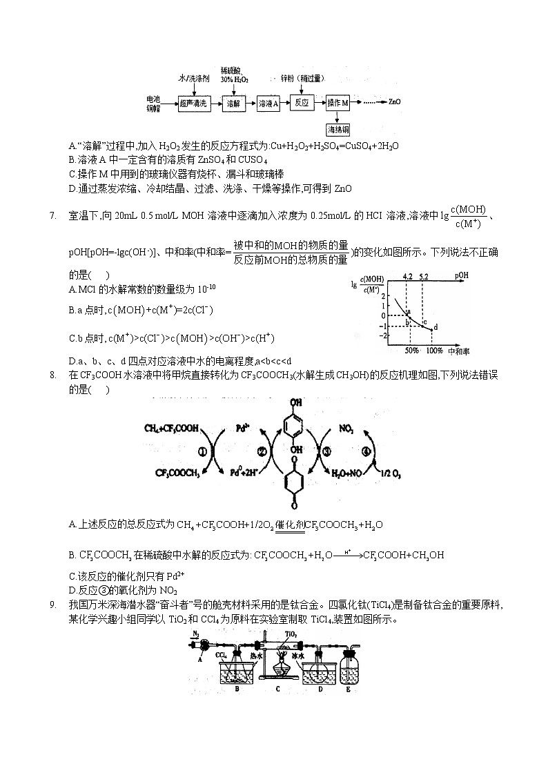 湖北省鄂东南省级示范高中教育教学改革联盟学校2021届高三5月联考化学试题 word含答案第2页