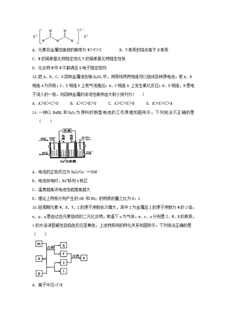2021江西省莲花中学高一下学期第一次月考化学试卷含答案第3页