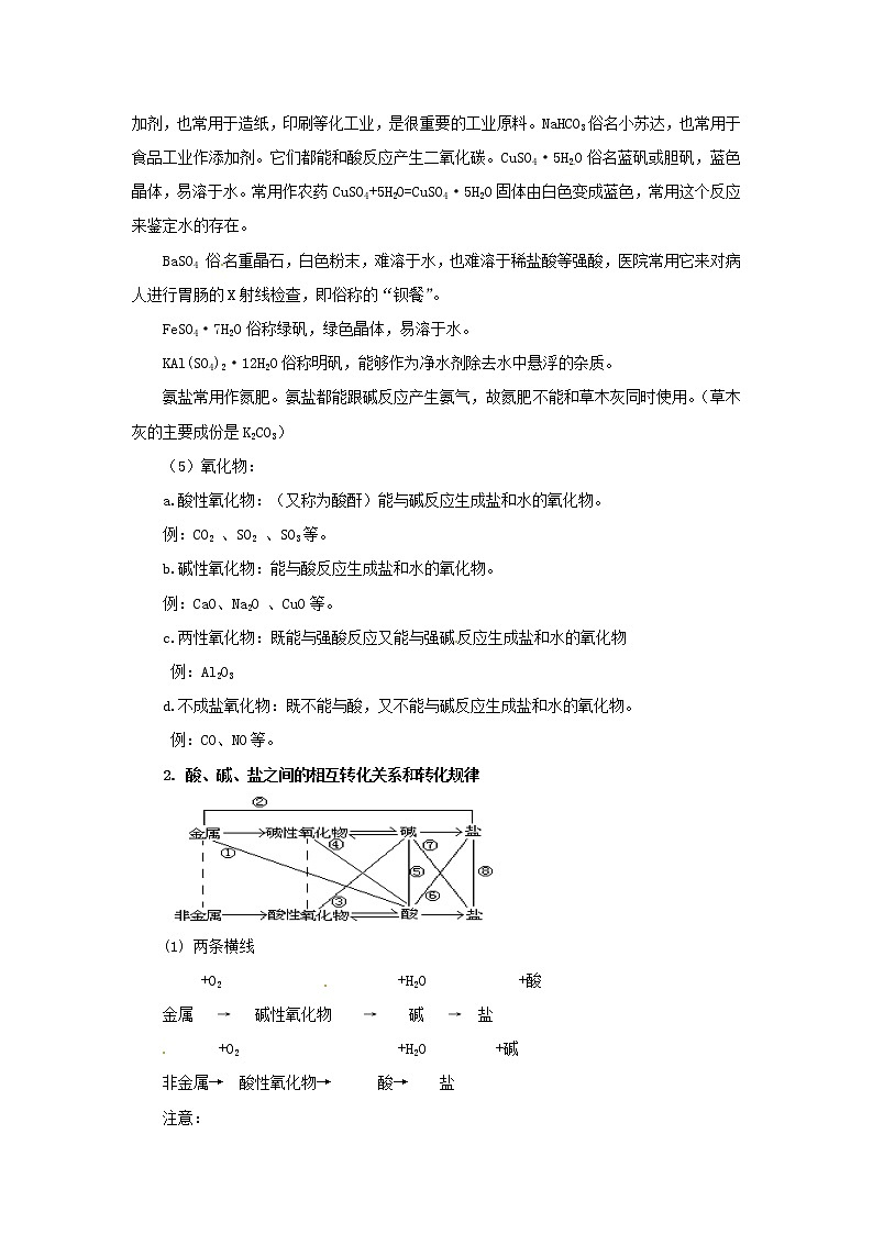 19.初高中化学衔接——酸、碱、盐的反应 学案02