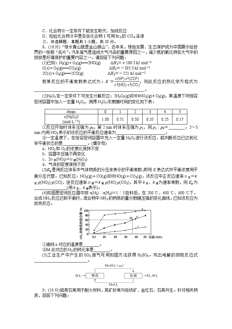 2023届新高考专用化学二轮复习热考题型--“4+3+3”小卷练(四)第3页