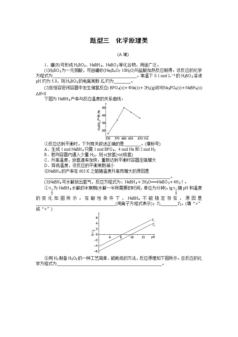 2023届新高考专用化学二轮复习热考题型--题型三 化学原理类第1页