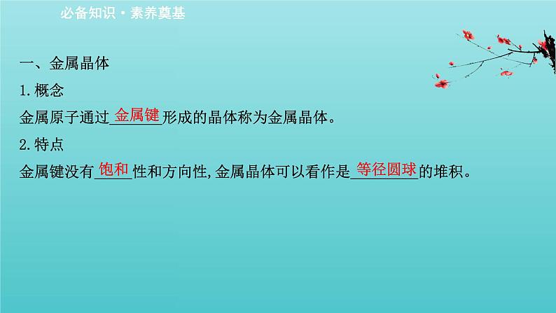 鲁科版高中化学选择性必修2第3章不同聚集状态的物质与性质2.1金属晶体离子晶体课件03