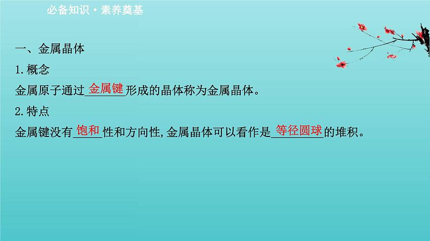 魯科版高中化學(xué)選擇性必修2第3章不同聚集狀態(tài)的物質(zhì)與性質(zhì)2.1金屬晶體離子晶體課件第3頁(yè)