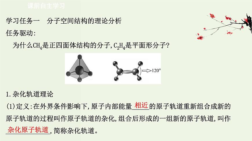 魯科版高中化學選擇性必修2第2章微粒間相互作用與物質(zhì)性質(zhì)第2節(jié)第1課時分子空間結(jié)構(gòu)的理論分析PPT課件第3頁