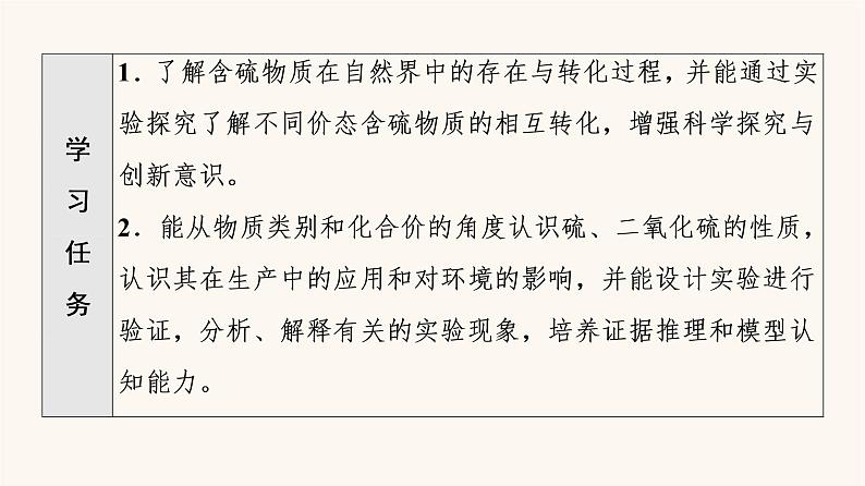 鲁科版高中化学必修第一册第3章物质的性质与转化第2节基础课时15自然界中的硫二氧化硫的性质课件02