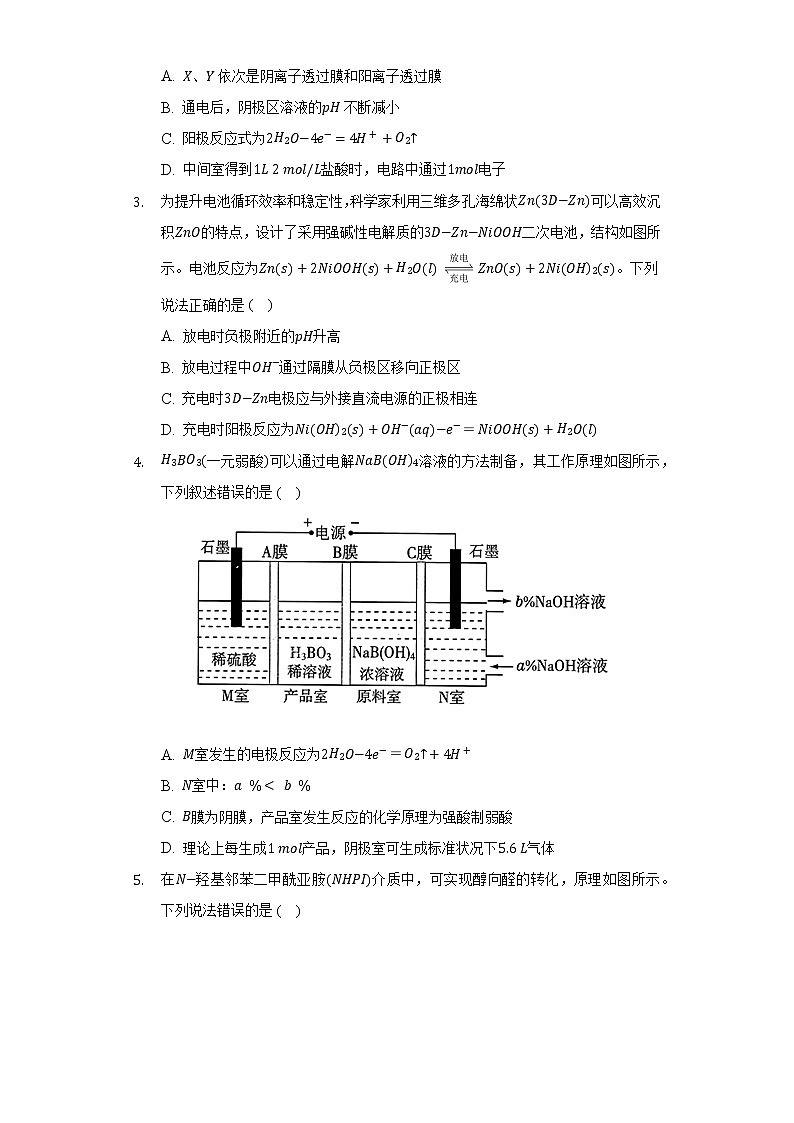 4.4实验活动4 简单的电镀实验 人教版(2019)高中化学选择性必修一同步练习(含答案解析)02