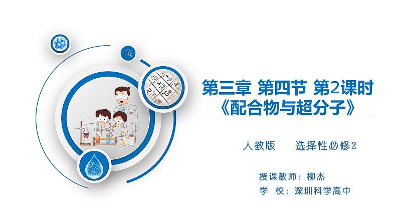 高中 高二 化学选择性必修2 第三章 第四节 第2课时 配合物与超分子 教学课件第1页