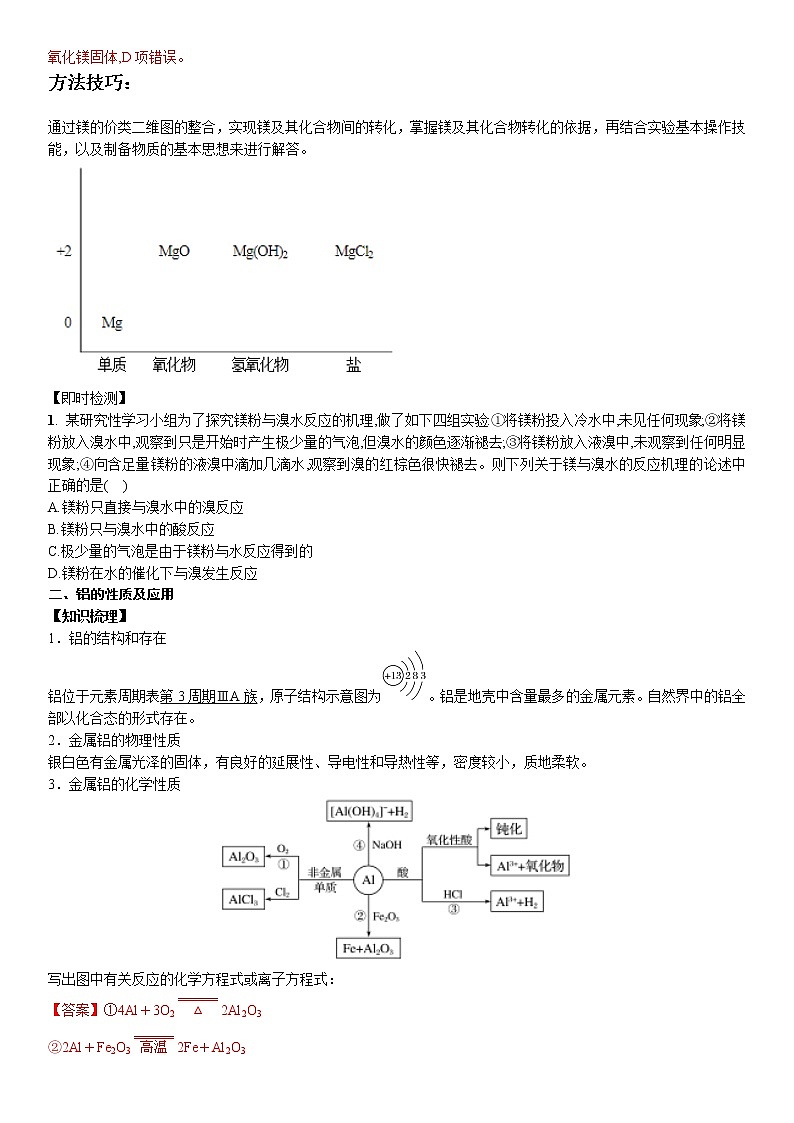 专题2.2  镁、铝及其重要化合物-备战2023年高考化学新编大一轮复习讲义(原卷版)第2页