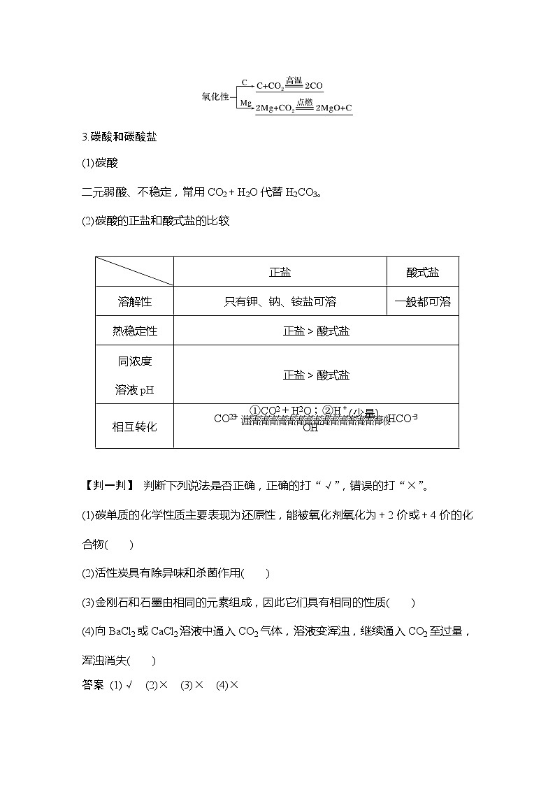 2023版 创新设计 高考总复习 化学 人教版【最新版】第1讲 碳 无机非金属材料的主角——硅第3页