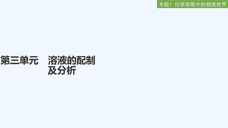 2023版 创新设计 高考总复习 化学 苏教版专题1 化学家眼中的物质世界01