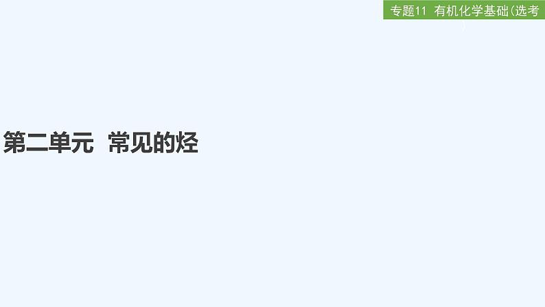 2023版 创新设计 高考总复习 化学 苏教版专题11 有机化学基础(选考)01