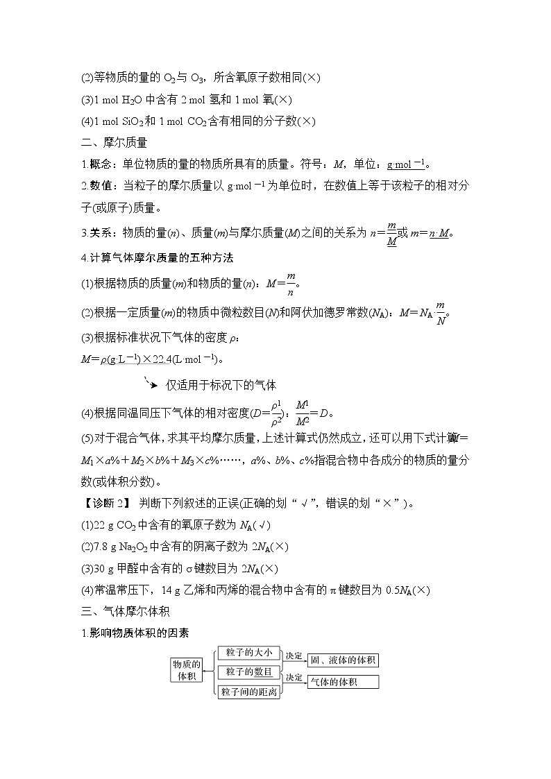 2023版创新设计高考化学(新教材人教版)总复习一轮讲义第一讲 物质的量 气体摩尔体积第2页