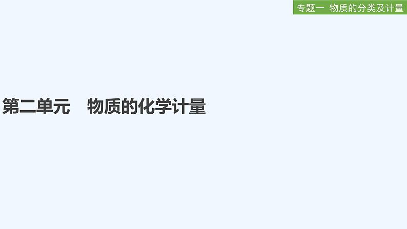 2023版创新设计高考化学(新教材苏教版)总复习一轮课件第二单元 物质的化学计量第1页