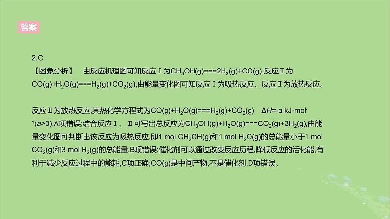 2023版高考化学一轮复习新题精练第六章化学反应的热效应课件第7页