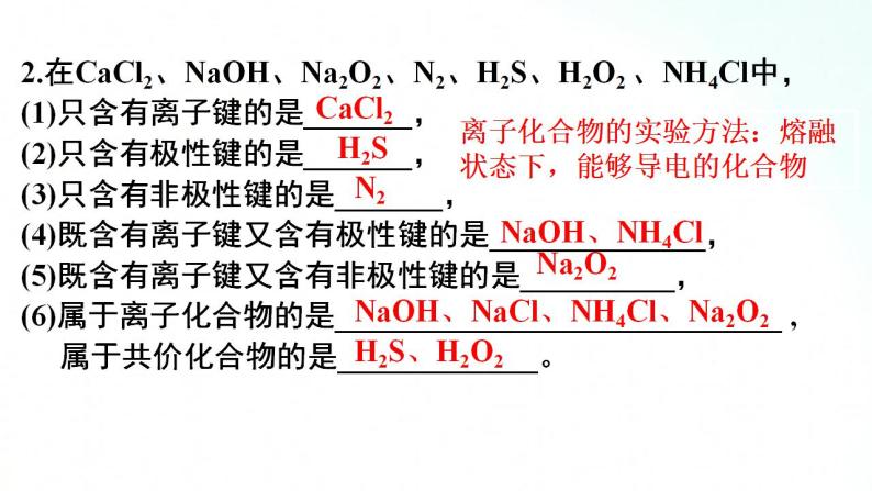 人教版化学必修一 4.3.3 化学键、分子间作用力和氢键 课件04