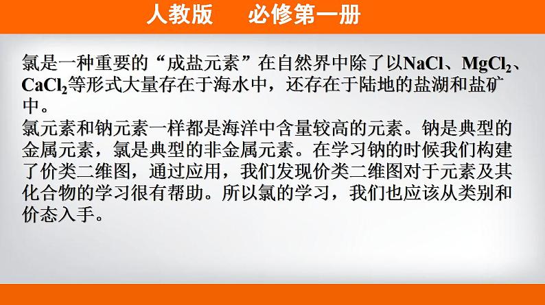 高中化学必修一 专题2.2.1 氯气的性质备课堂课件))第2页