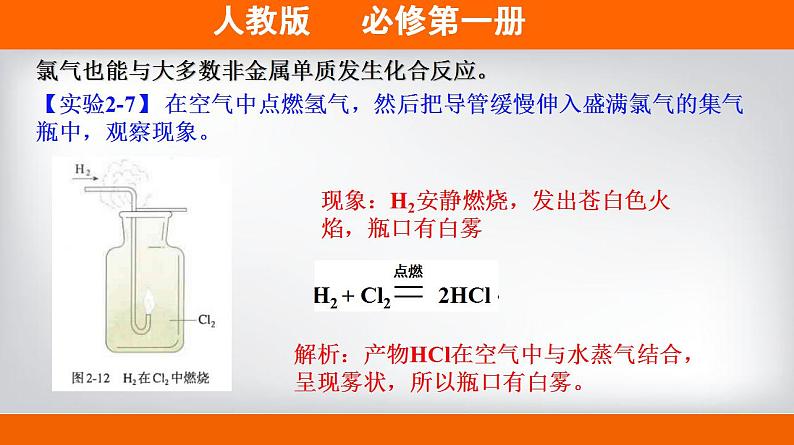高中化学必修一 专题2.2.1 氯气的性质备课堂课件))第6页