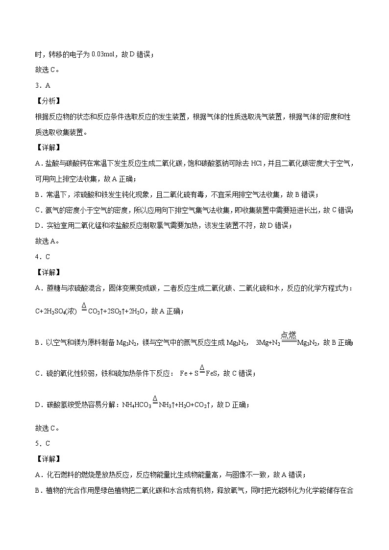 高中化学必修2 高一化学上学期期末测试卷新2019)02新全解全析)第2页