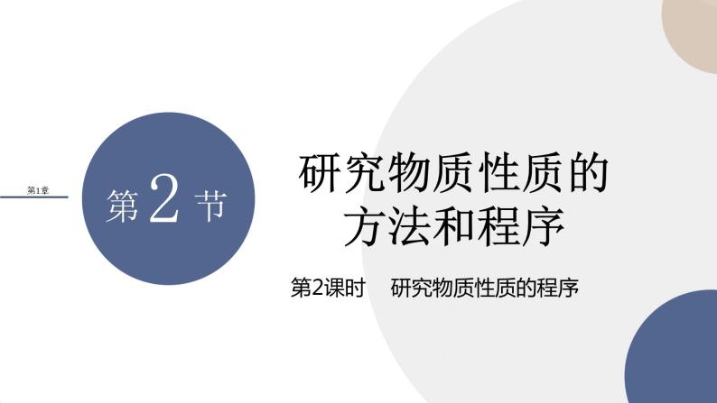 山东科技版高中化学必修第一册 1.2.2《研究物质性质的基本程序》课件PPT01