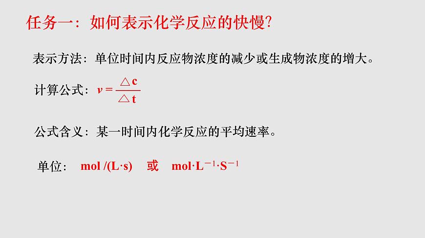 人教版高中化學選擇性必修一第二章第一節(jié)化學反應速率（第1課時）課件2第3頁