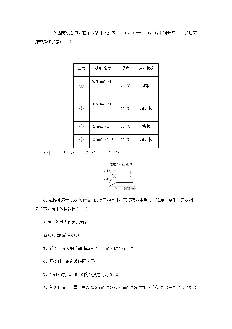 统考版高考化学一轮复习课时作业21化学反应速率含答案第2页