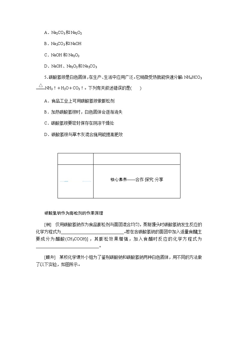 鲁科版高中化学必修第一册微项目探秘膨松剂导学案03