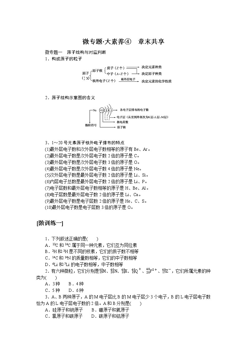 人教版高中化学必修第一册微专题大素养章末导学案+课件01