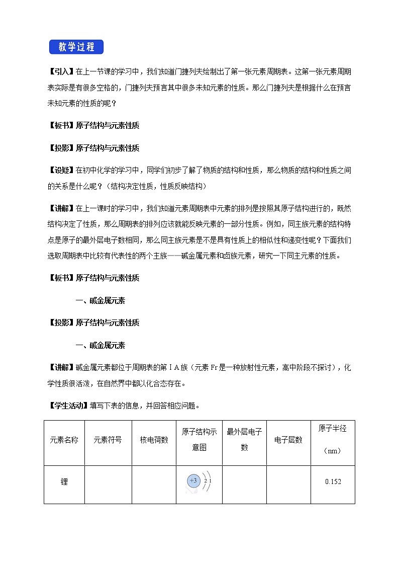 4.1.2 原子結(jié)構(gòu)與元素的性質(zhì)教學(xué)設(shè)計(1)第2頁
