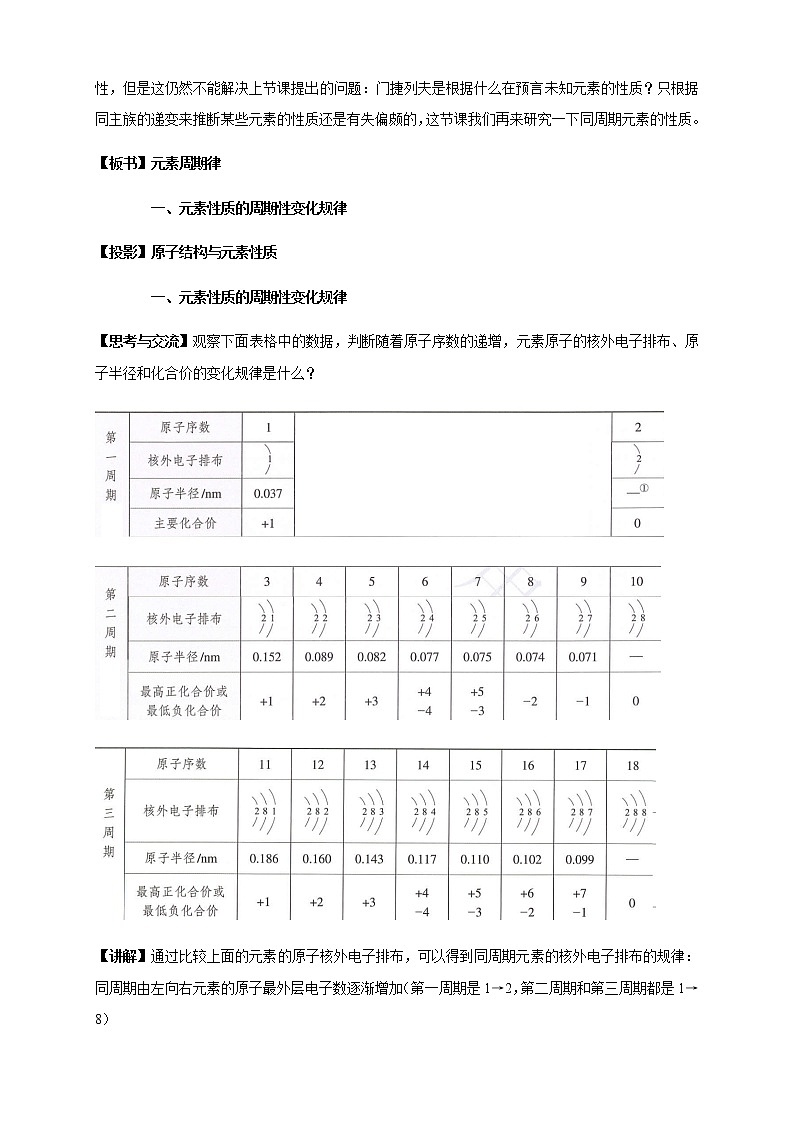 4.2.1 元素性質(zhì)的周期性變化規(guī)律教學(xué)設(shè)計(jì)（1）第2頁(yè)