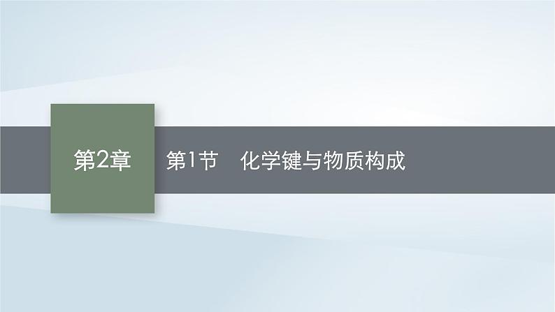 鲁科版高中化学必修第二册第2章化学键化学反应规律第1节化学键与物质构成课件第1页