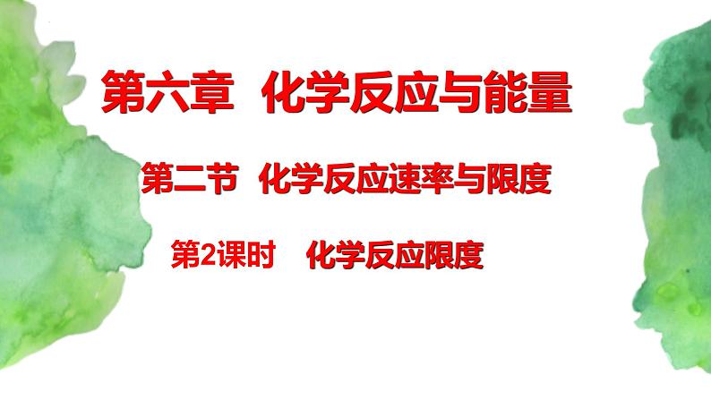 6.2 化学反应速率与限度(第2课时) (课件)-【备课必备】2022-2023学年高一化学同步优选备课系列(人教版2019必修第二册)第1页