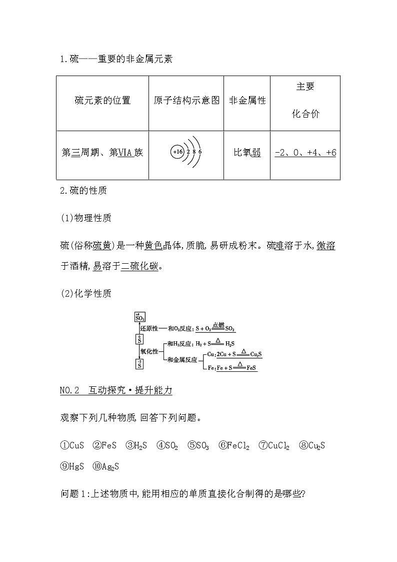 第一课时 硫和二氧化硫第2页