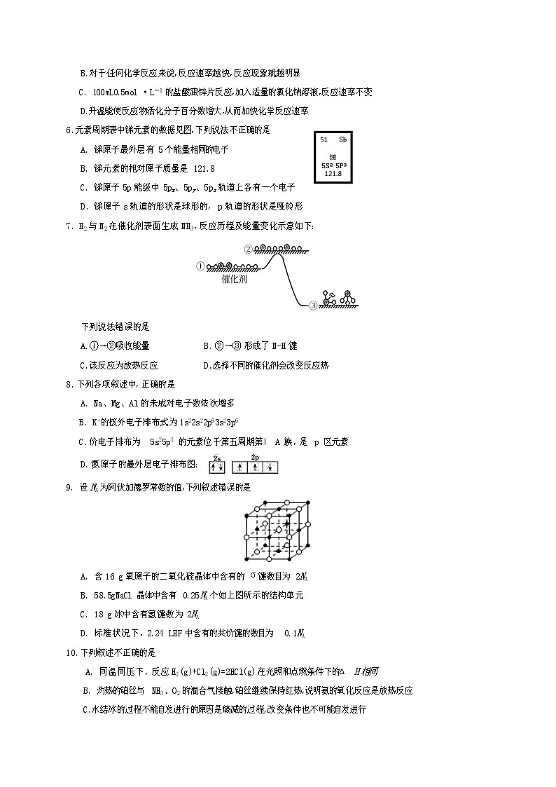 2022遂宁高二上学期期末考试化学含答案02