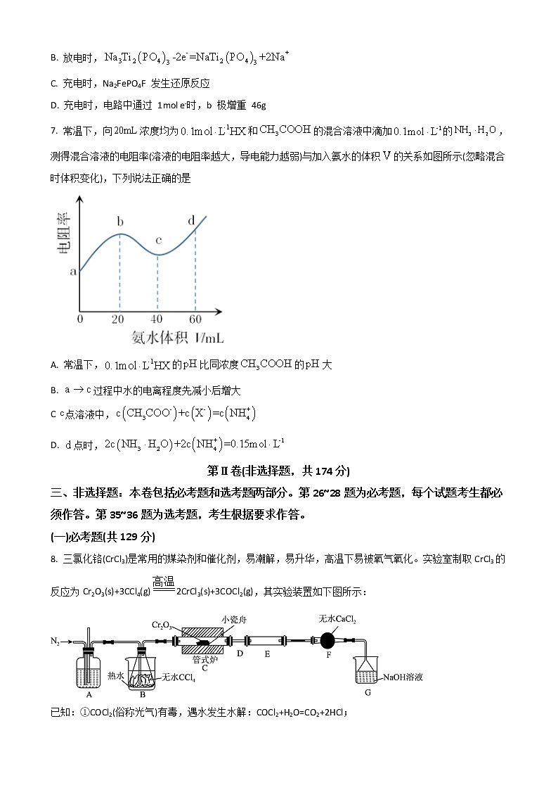 2023成都七中高三上学期10月阶段考试理综化学含解析03