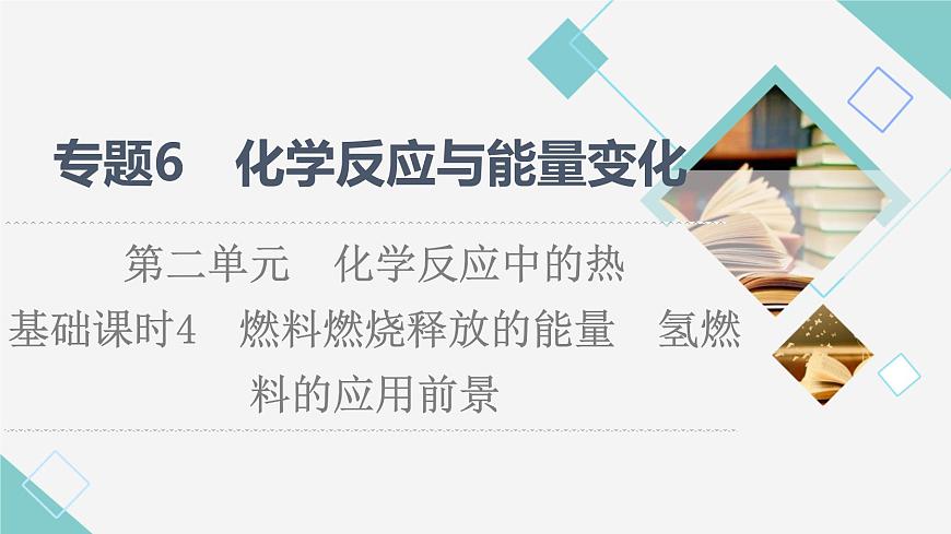蘇教版高中化學(xué)必修二專題6第2單元基礎(chǔ)課時(shí)4燃料燃燒釋放的能量氫燃料的應(yīng)用前景課件第1頁