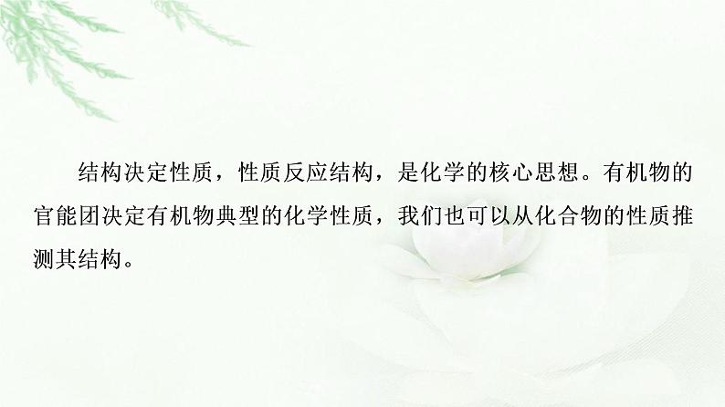苏教版高中化学必修二专题8第2单元能力课时4有机化合物官能团的特征反应课件04
