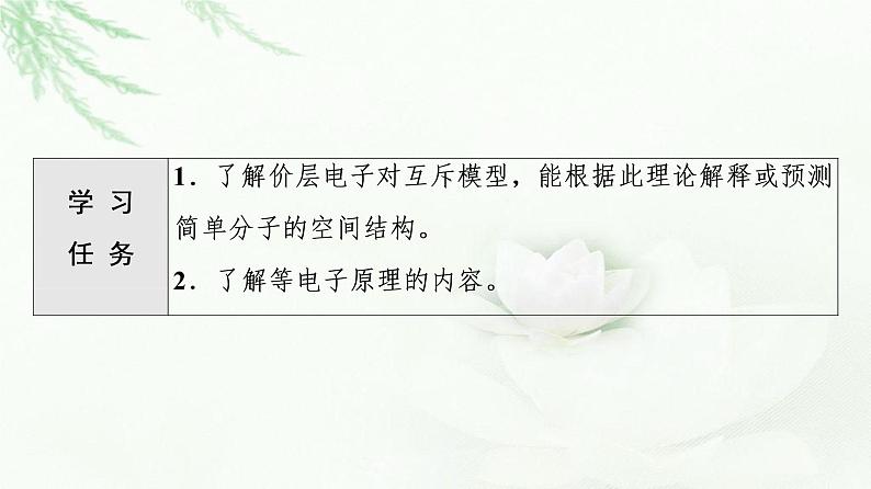 苏教版高中化学选择性必修2专题4第1单元第2课时价层电子对互斥模型和等电子原理课件02