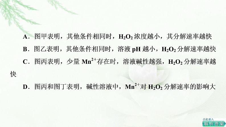 苏教版高中化学选择性必修1专题2第1单元能力课时4化学反应速率课件08