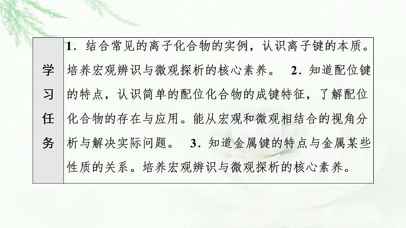 鲁科版高中化学选择性必修2第2章第3节基础课时9离子键、配位键与金属键课件第2页