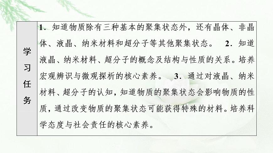 魯科版高中化學(xué)選擇性必修2第3章第3節(jié)基礎(chǔ)課時(shí)14液晶、納米材料與超分子課件第2頁