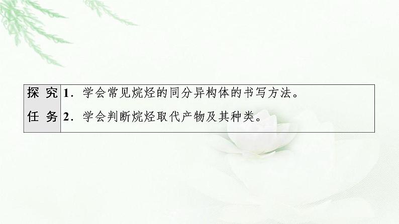 人教版高中化学必修第二册第7章第1节能力课时5烷烃的同分异构体及其取代产物课件第2页