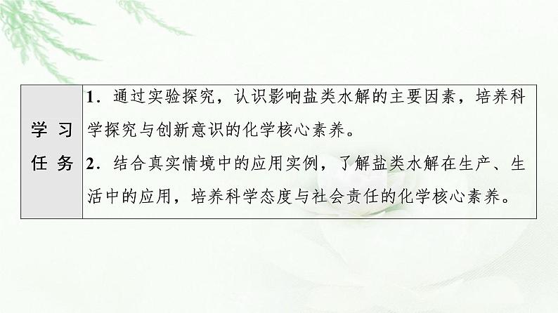 人教版高中化学选择性必修1第3章第3节基础课时13影响盐类水解的主要因素盐类水解的应用课件第2页